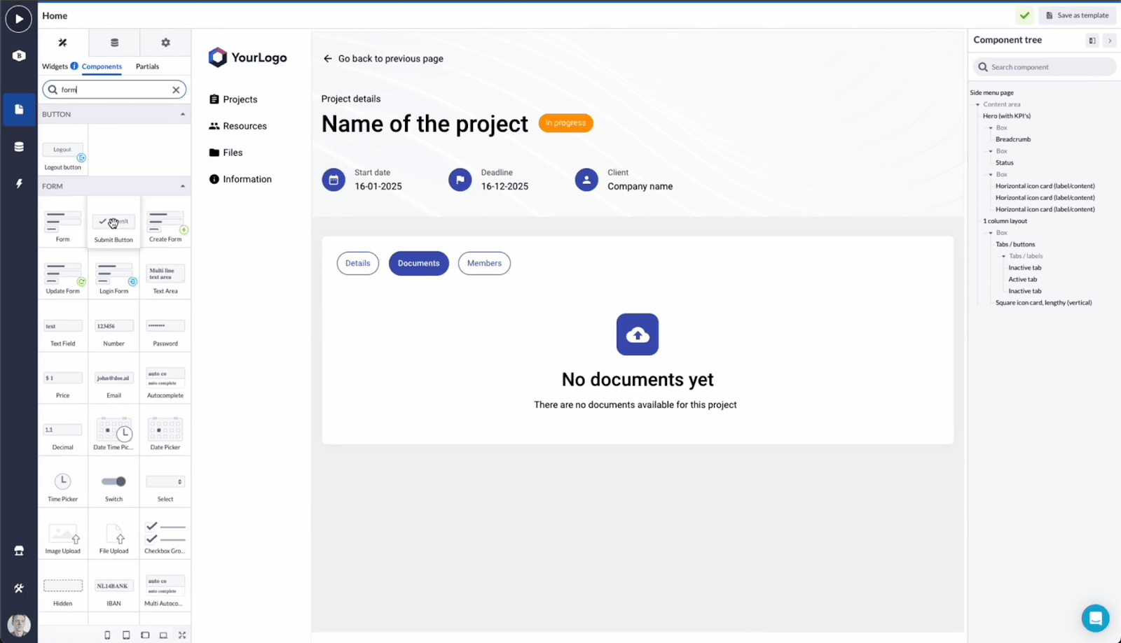 Dashboard of Betty Blocks
