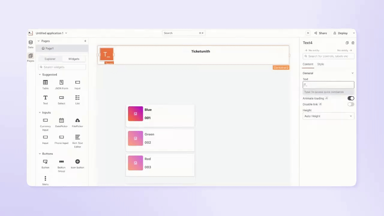 Screen recording showing how to make different characters in your text widget different colors.
