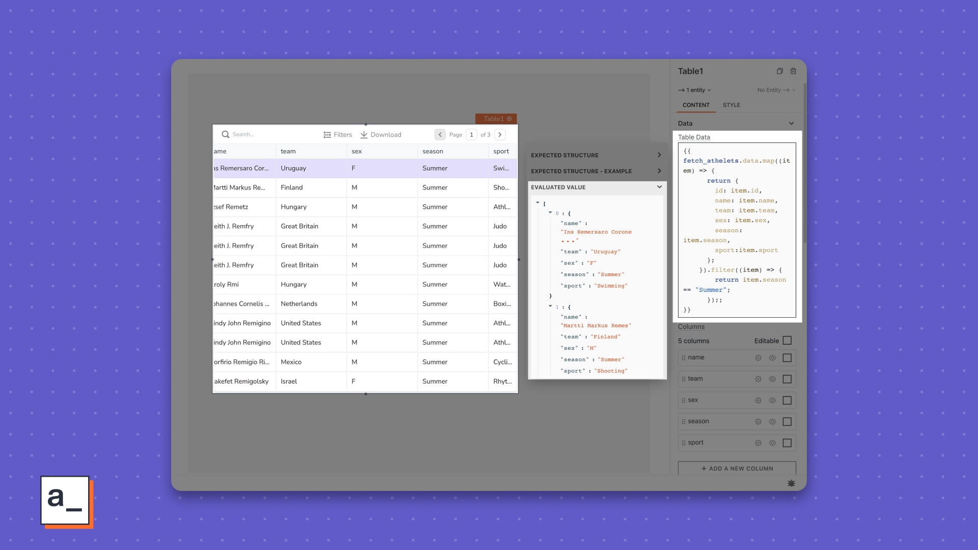 Using `filter.()` atop `map.()` lets us show the data for just the Summer Olympics.